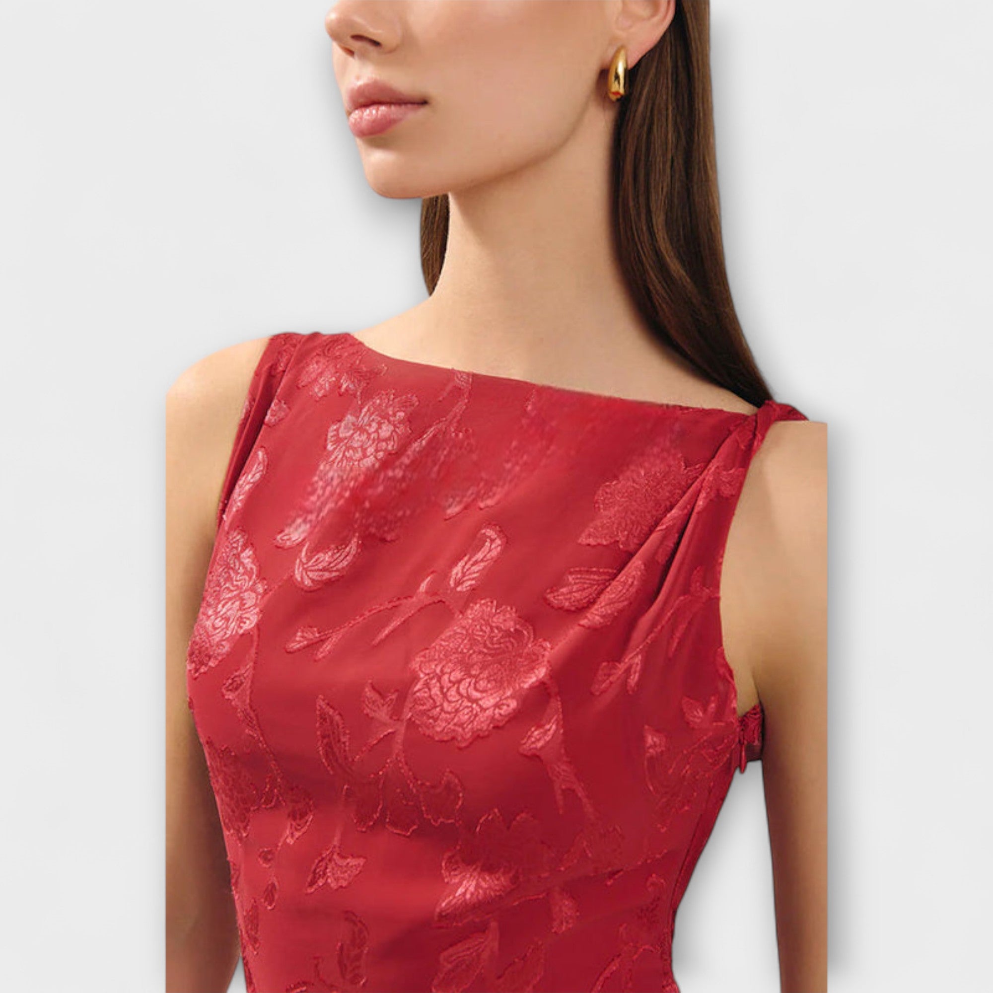 Opale - Elegante Vestido Maxi Sin Mangas con Diseño de Encaje