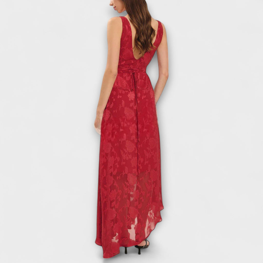 Opale - Elegante Vestido Maxi Sin Mangas con Diseño de Encaje