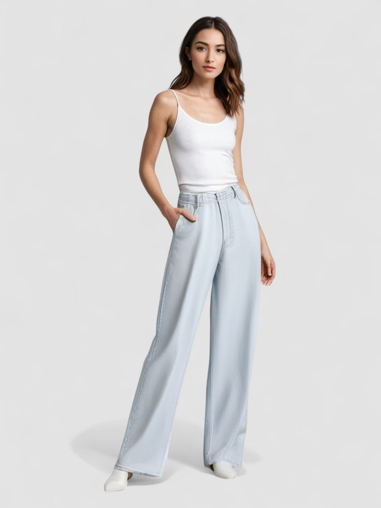 Lunara Paris | Jeans Acampanados Azul Glaciar