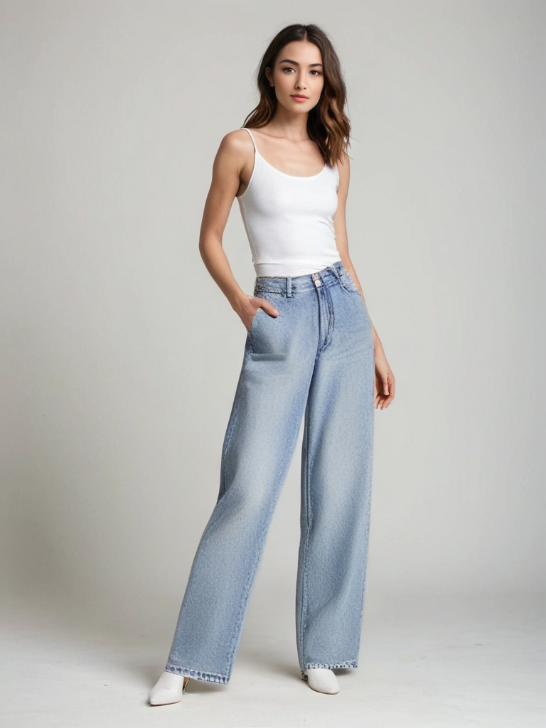 Lunara Paris | Vaquero patchwork desgastado