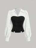 Amelia Striped Tailored Shirt