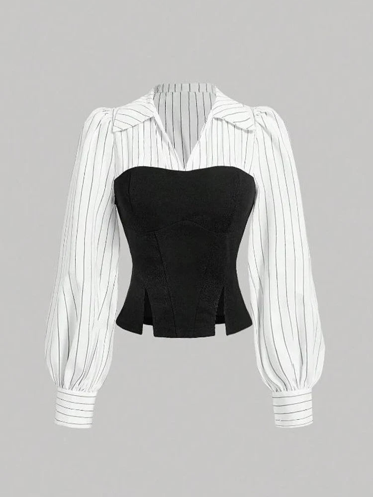 Amelia Striped Tailored Shirt