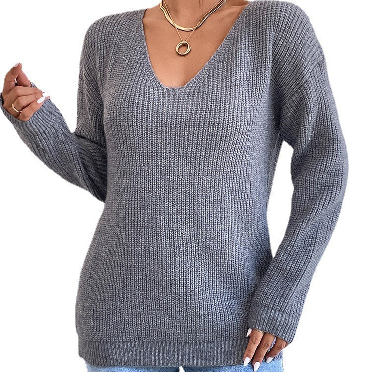 Léa | Elegant V-Neck Cashmere Sweater
